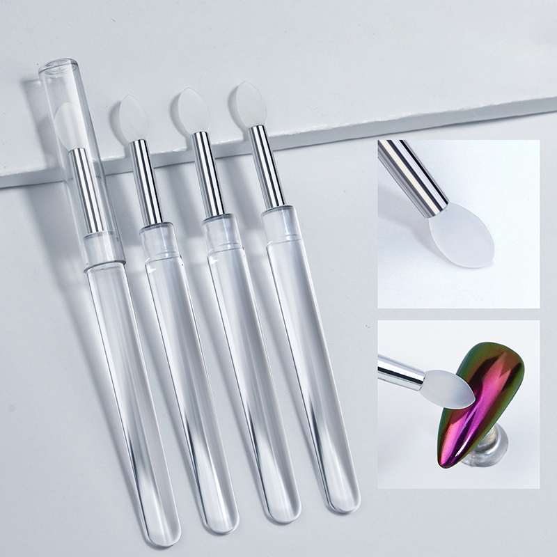 Wax Applicator Pad - Многофункциональный силиконовый хромированный блестящий маникюрный инструмент,