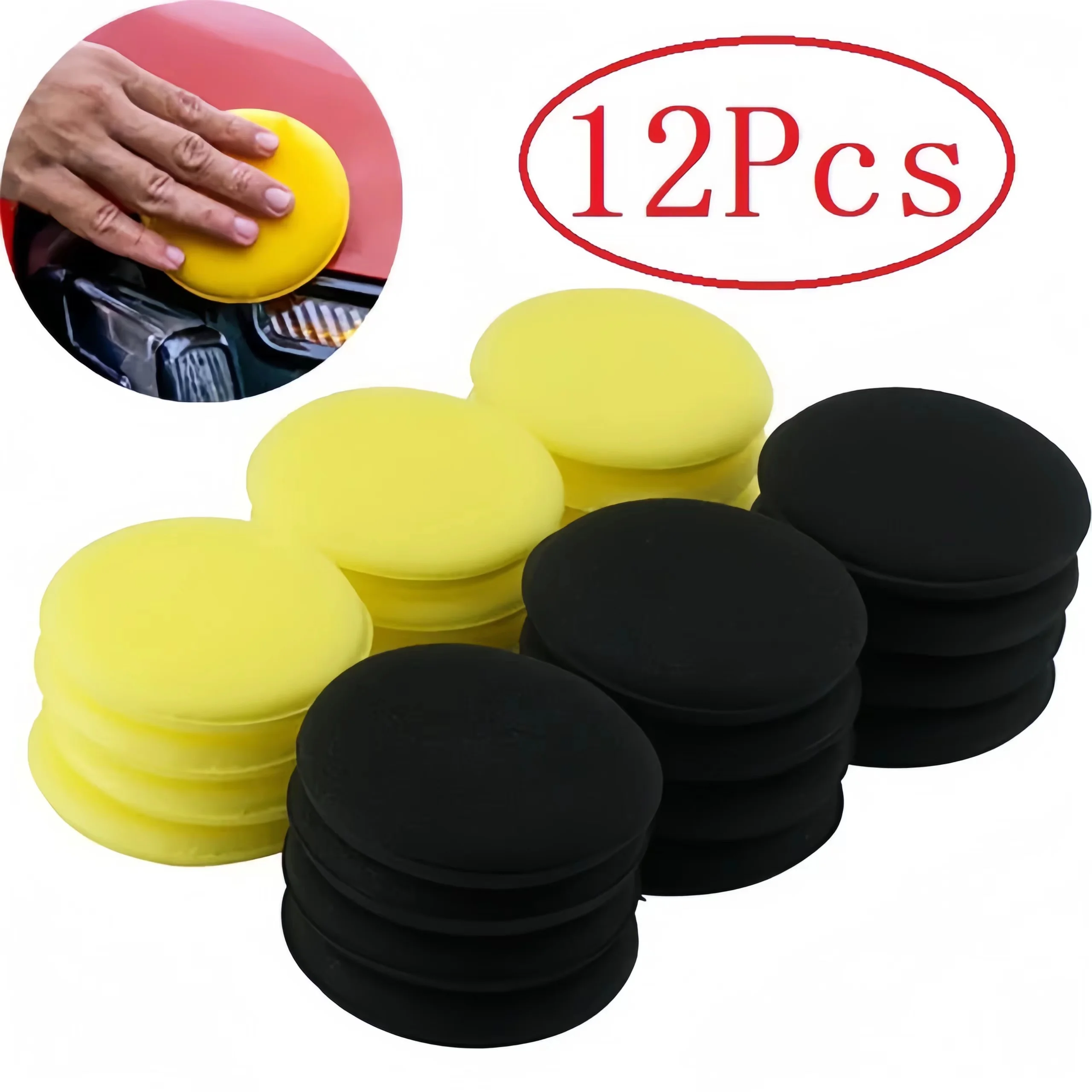 12 шт. круглых поролоновых губ – обзор и цена Wax Applicator Pad