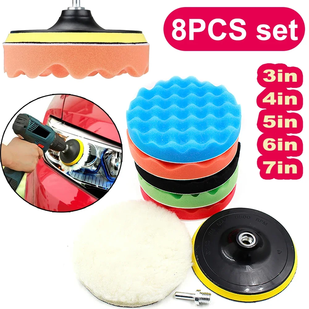 Новый 8 шт. комплект полировал – обзор и цена Polish Pad Set Buffer